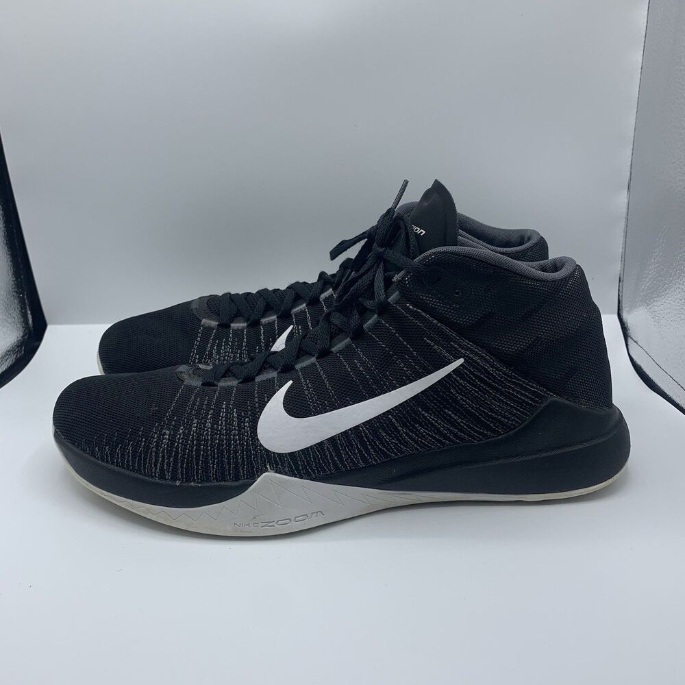 Nike Basketball Shoes Mens Size 14 Zoom Ascension 832234-001 Black Sneakers